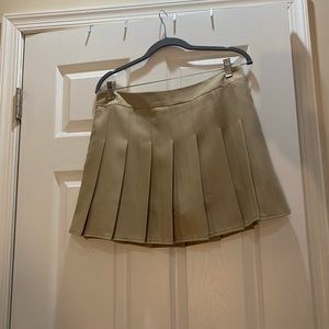Khaki Tennis Skirt with Shorts